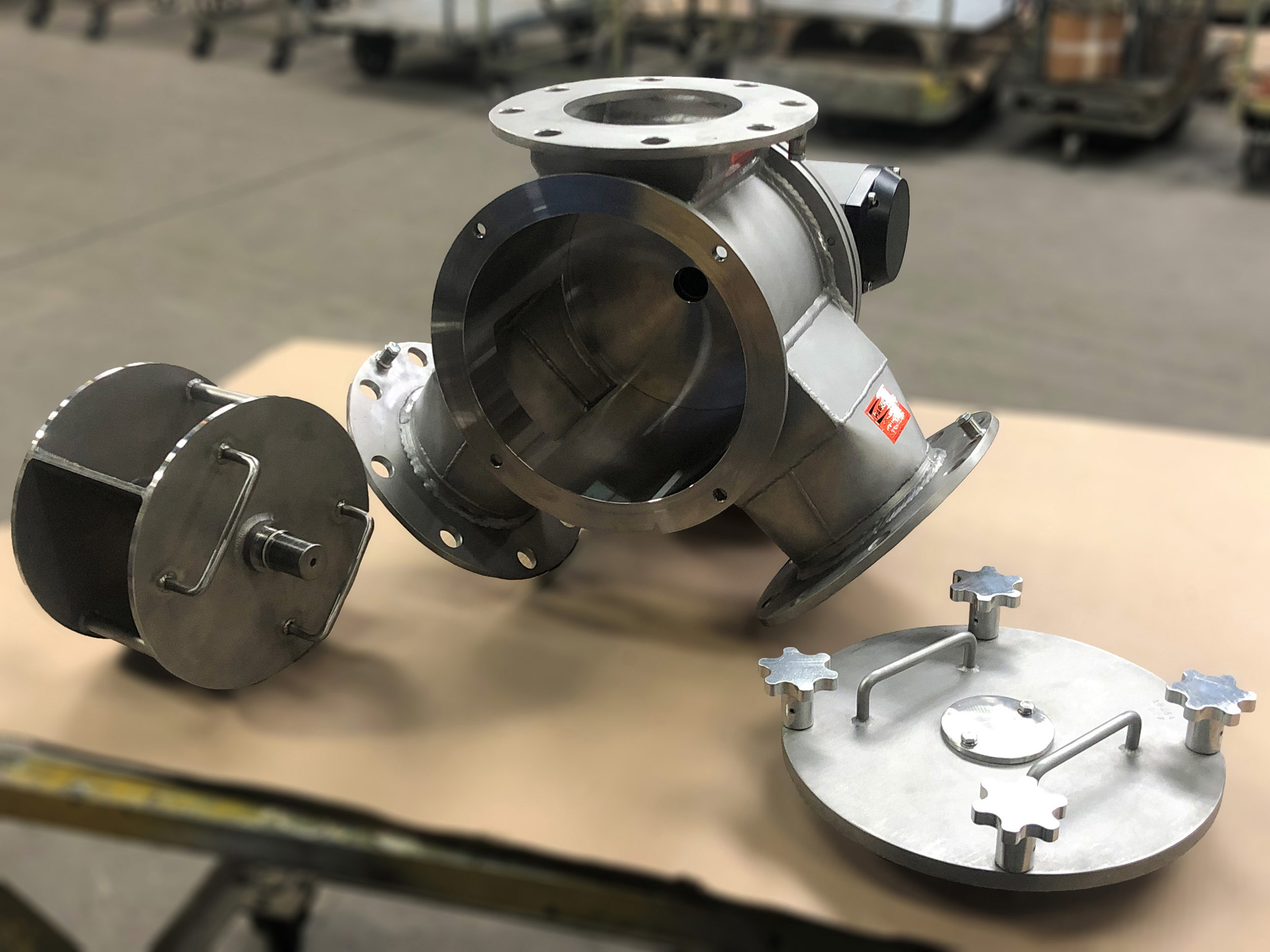 Model RV - Rotary Vane Diverter Valve With Rotor Removed