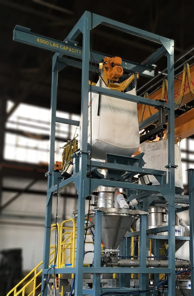 Direct From Bag Unloader with Negative Pressure Convey System